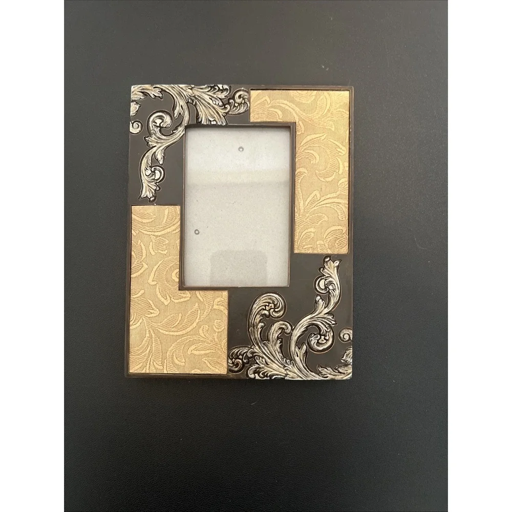 Black‎ & Gold Ornate Design Picture Frame Elegant w/ Antique Look